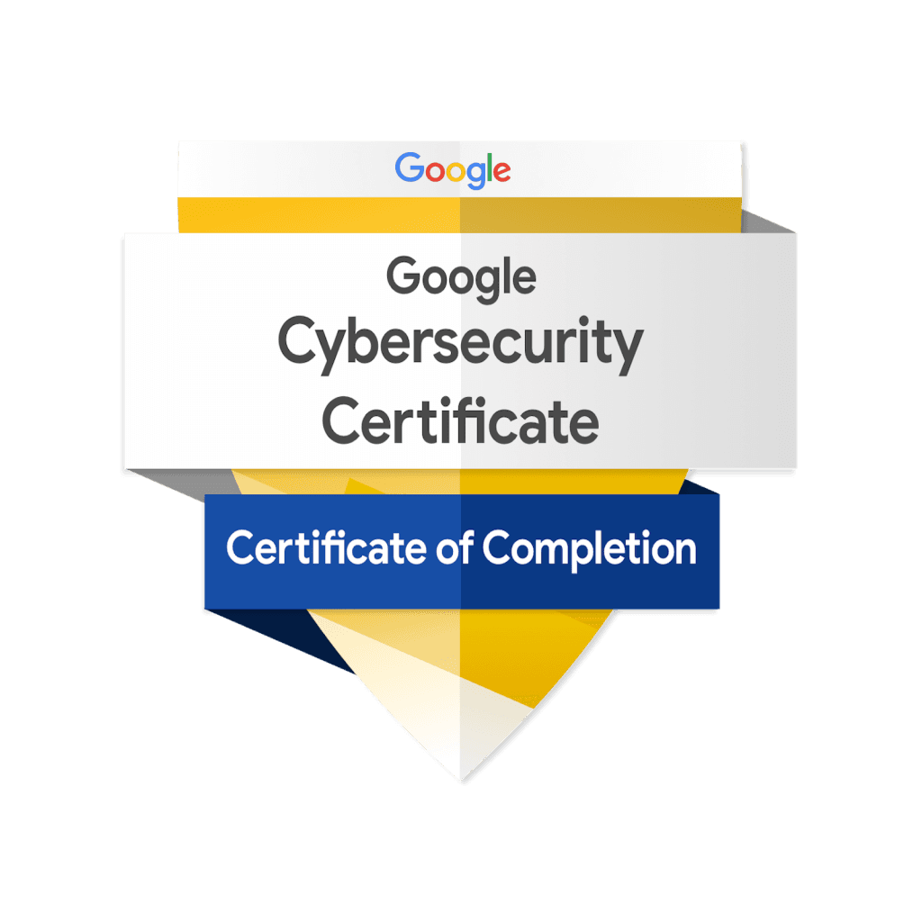 Google Cybersecurity Professional Certificate certificate preview